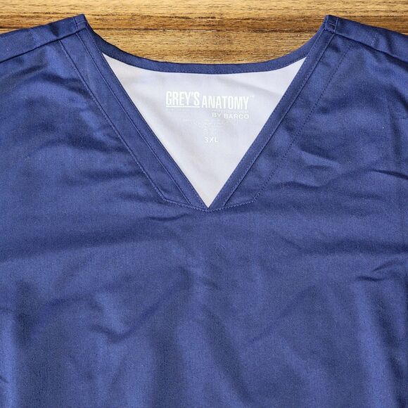 Grey's Anatomy Unisex Navy Scrub Set - Size (Top) 3XL (Pants) 4XL - Picture 3 of 10